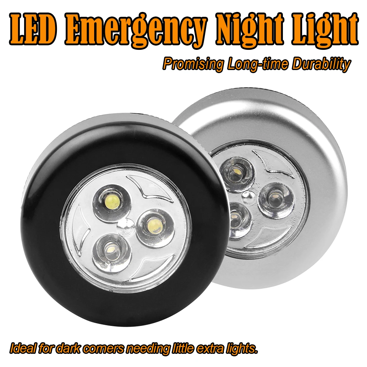 

Led Dormitory Bedside Night Light Touch-control Black/silver Aaa-battery Emergency Wireless Suction Lights Lamp Leds Home Book 3