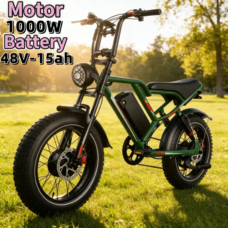 

Новый 20-дюймовый электровелосипед для кемпинга, высокоскоростной внедорожный электровелосипед с двигателем 1000 Вт, городской электроскутер для взрослых с аккумулятором 48В15Ач