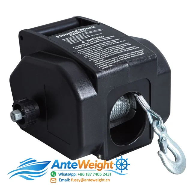 12V DC 50A Portable Power Construction Wire Rope Electric Anchor Boat Anchor Winch