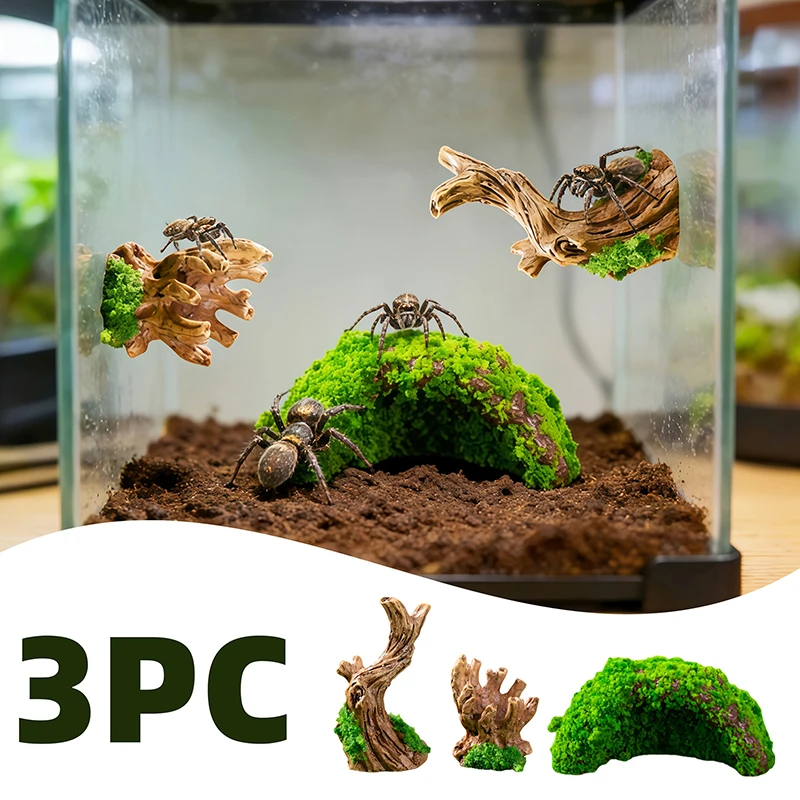 

Realistic Hollow Branch Reptile & Amphibian Habitat Hideout Multi-Level Tree Platform With Hideouts Suitable For Jumping