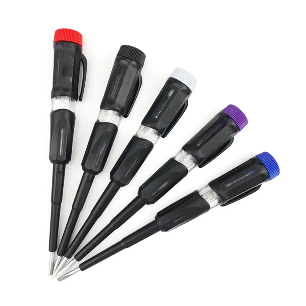 15.5cm Screwdriver Test Pen Clip-on Cap Long-lasting Neon Bulb Portable Design Rotating Knob Chrome Vanadium Steel