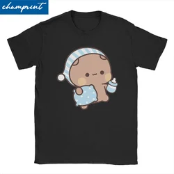 Bubu Dudu Sleep T Shirts Men Women's Cotton Fun T-Shirt Round Collar Panda Bear Tees Short Sleeve Clothes New Arrival