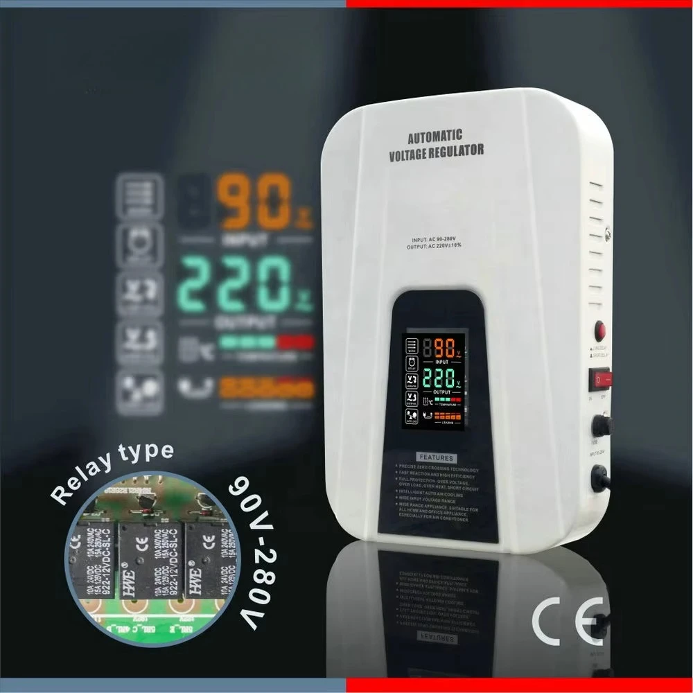 Single Phase 220V AC Home Use Electrical Stabilizer 10kva Automatic Voltage Regulator Copper AVR view 3