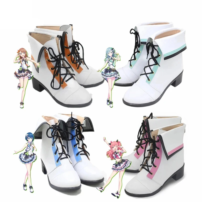 

Game Project Sekai Colorful Stage Feat Momoi Airi Hanasato Minori Kiritani Haruka Hinomori Shizuku Customize Anime Cosplay Shoes