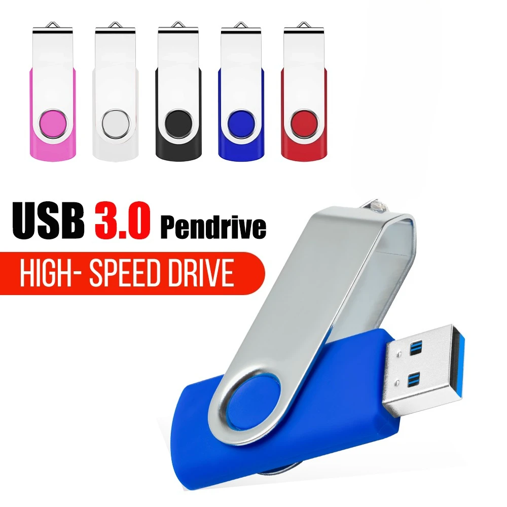 

Rotatable Mini U Disk USB 3.0 Pendrive Memory Stick 8GB 16GB 32GB 64GB Metal USB Flash Drive Pen Drive USB Stick 128GB Gift