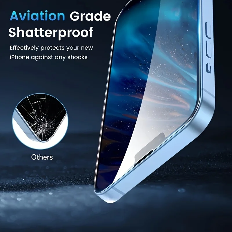 5 قطعة الزجاج المقسى آيفون 16 15 14 13 12 11 برو ماكس زائد 16e حامي الشاشة آيفون 17 برو ماكس 17Air XR XS ماكس الزجاج