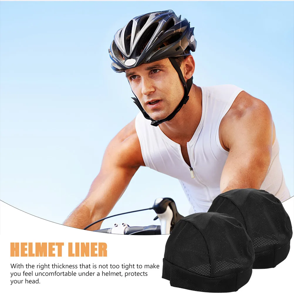 

2Pcs Breathable Liner Lightweight Elastic Skull Hat Comfortable Inner Cap for Bike Motorcycle Riding
