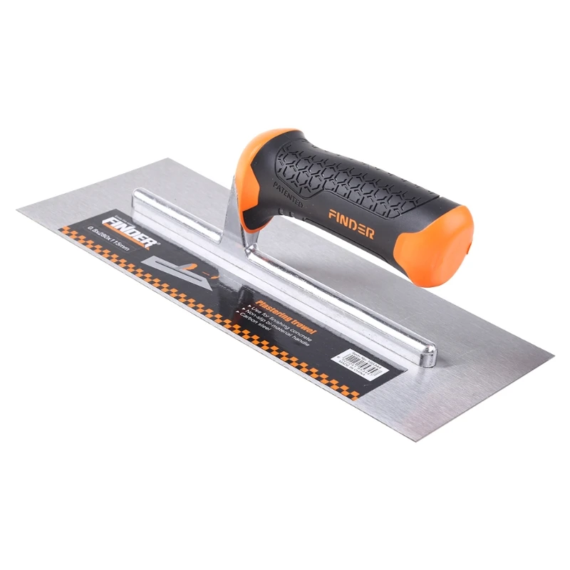 Finishing Trowel Set with Rubber Handle Carbon Steel Finishing Trowel for Home