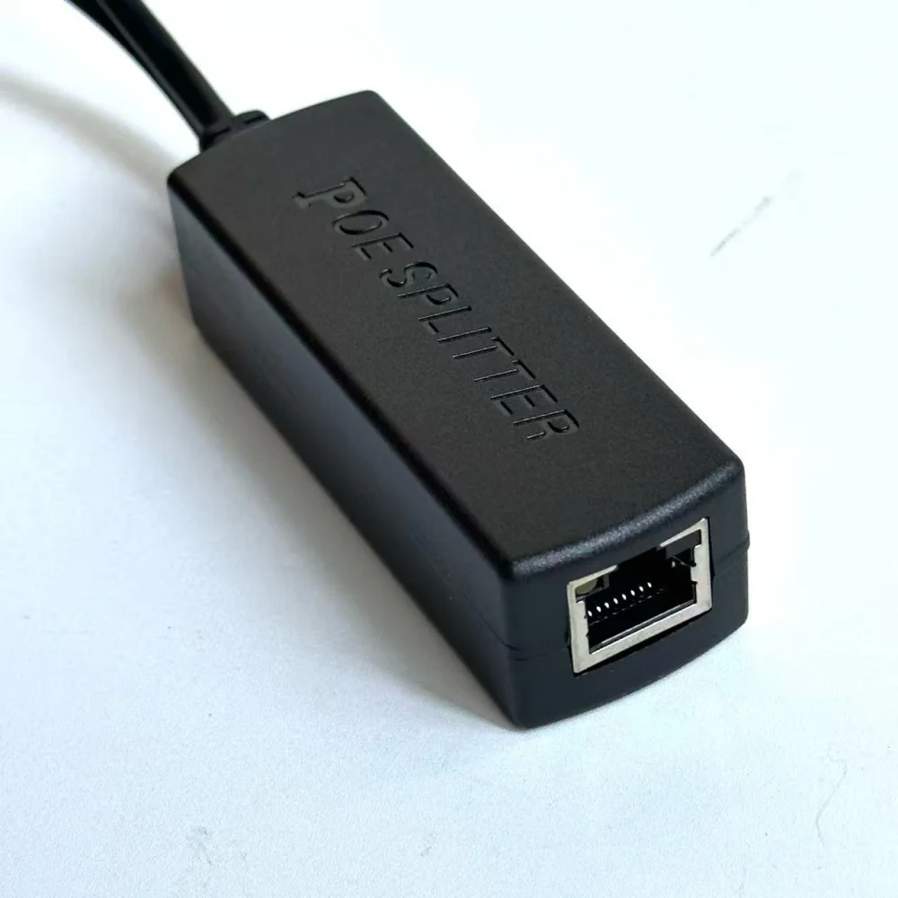 Divisor Micro USB PoE 5V/2.4A, PoE a Micro USB 5V/2.4A Salida de 12W, conversión Gigabit Ethernet de 2,5 Gbps IEEE802.3af/at,