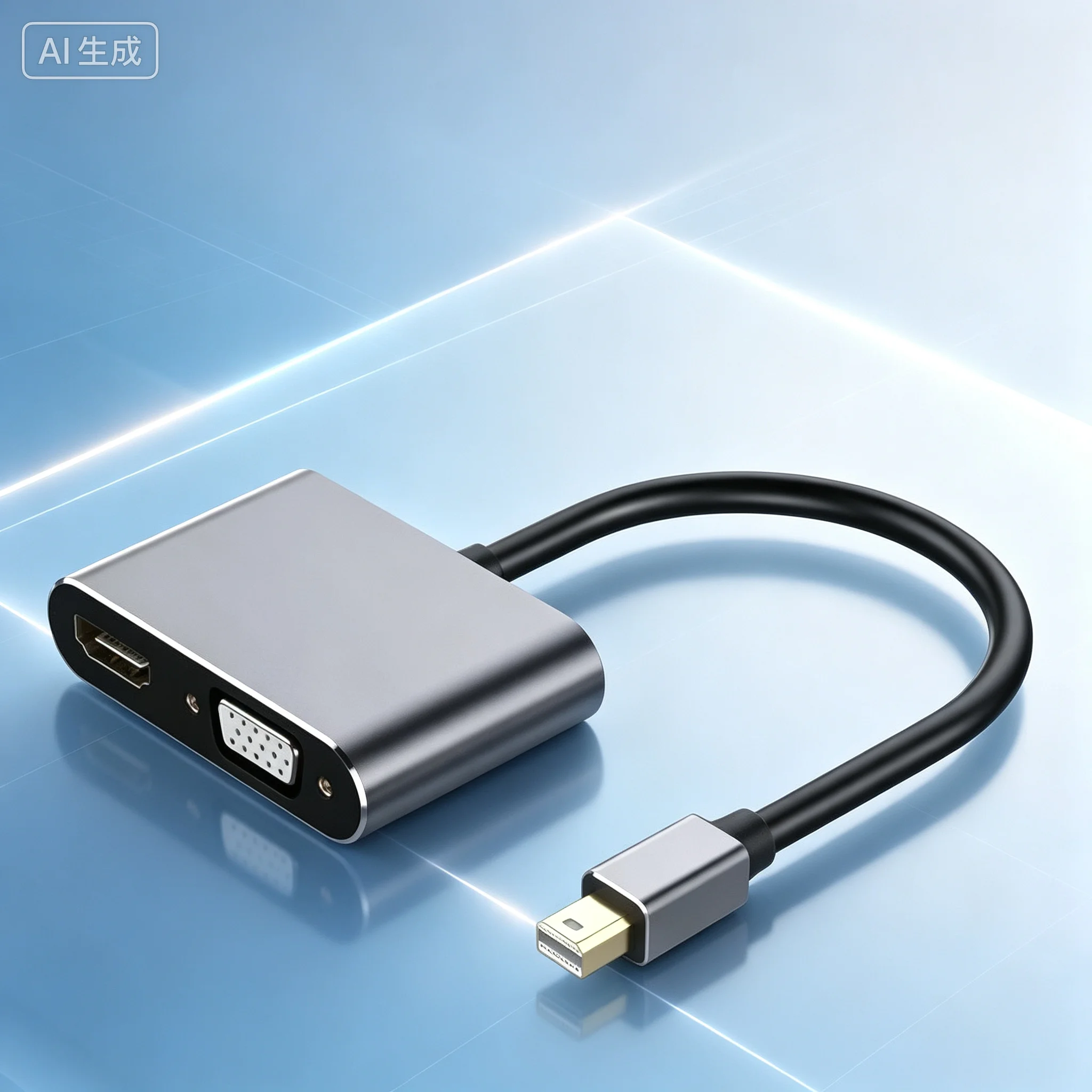 For Mini DP to HDMI VGA Converter,4K Thunderbolt Video Adapter