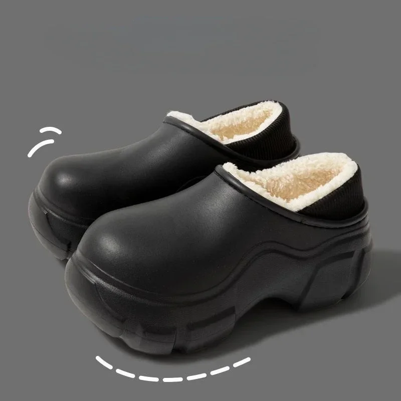 Thick Sole Women's Slippers Winter Warm Cotton Shoes for Women Outdoor Comfortable Waterproof Shoes Soft Cute Indoor Women Shoes