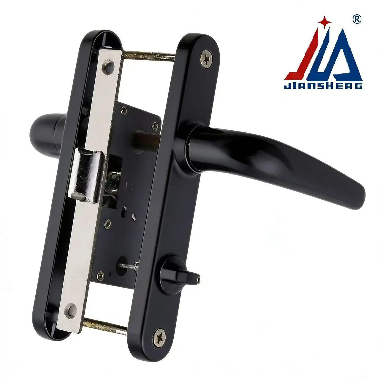 Aluminum Alloy Simple Passage Latch for Thermal Break Swing Doors | Lock Only, Easy Installation