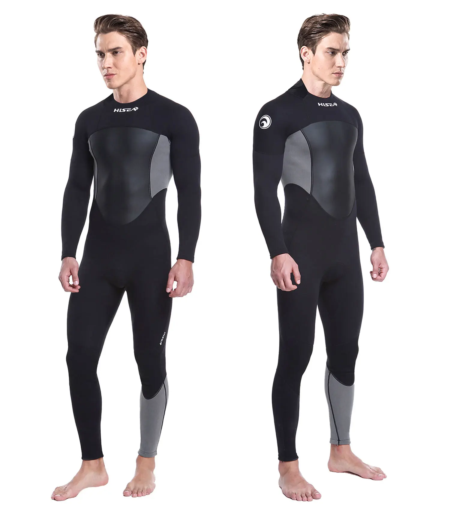 Hisea Men Wetsuit 1.5mm Neoprene Surfing Scuba Diving Snorkeling Swimming Body Suit Wet Suit Surf Kitesurf Clothes Equipment