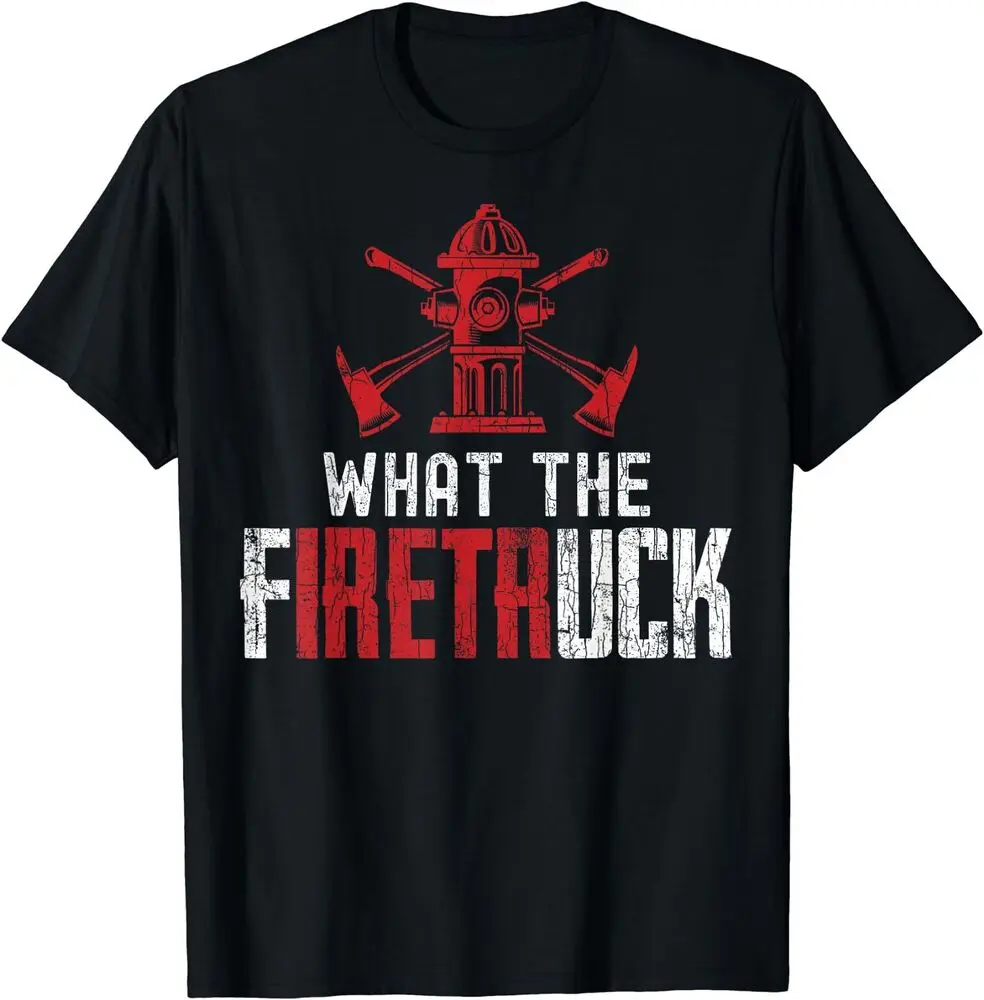 Firemen Firefighters Graphic, What The Fire Truck T-Shirt For Men Clothing Women Short Sleeve Tees  New Arrival Unisex Summer