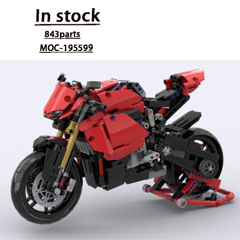 

MOC-195599Классический мотоцикл, спортивный автомобиль, строительный блок, модель843ДеталиMOC, креативный детский строительный блок на день рождения для мальчиков, игрушка в подарок