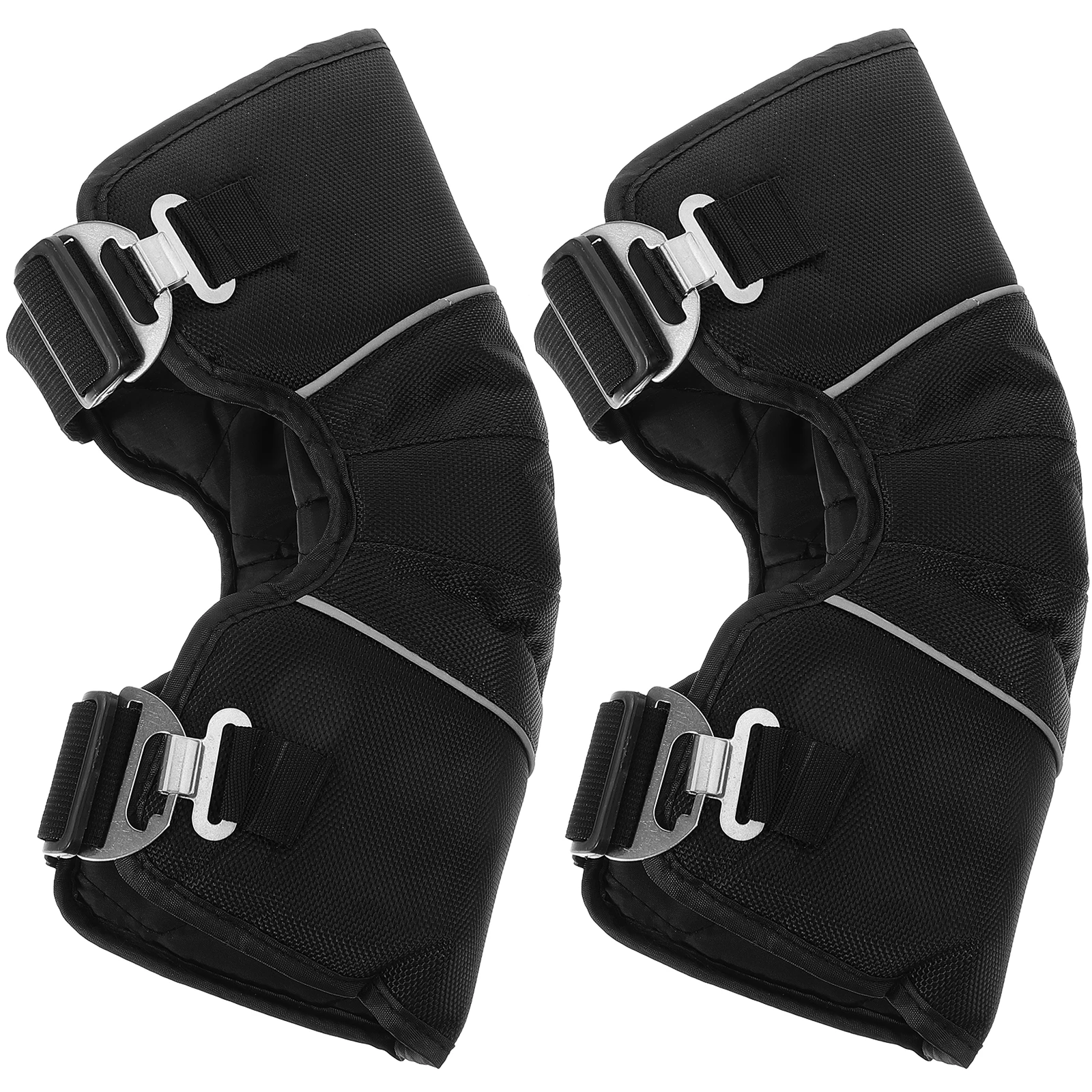 

2pcs Adjustable Protective Knee Pads For Snowboarding Cycling Motorcycle Sturdy Impact Resistant Universal Fit Ergonomic Sports