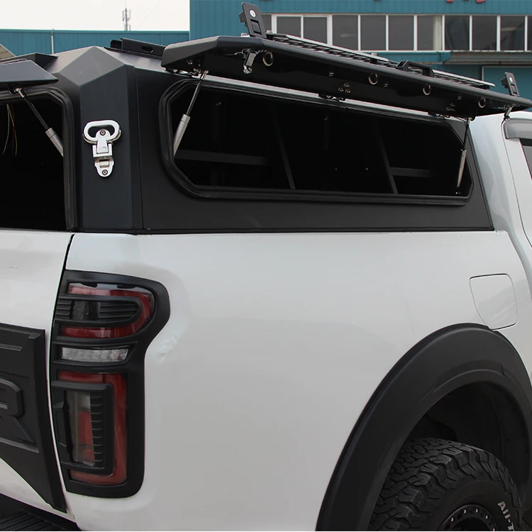 

KQX Lockable Pickup Bed Cover Aluminum Alloy Hard Top PickupTruck Bed Canopy for Gerat Wall Poer Cannon Chevy Silverado 1500
