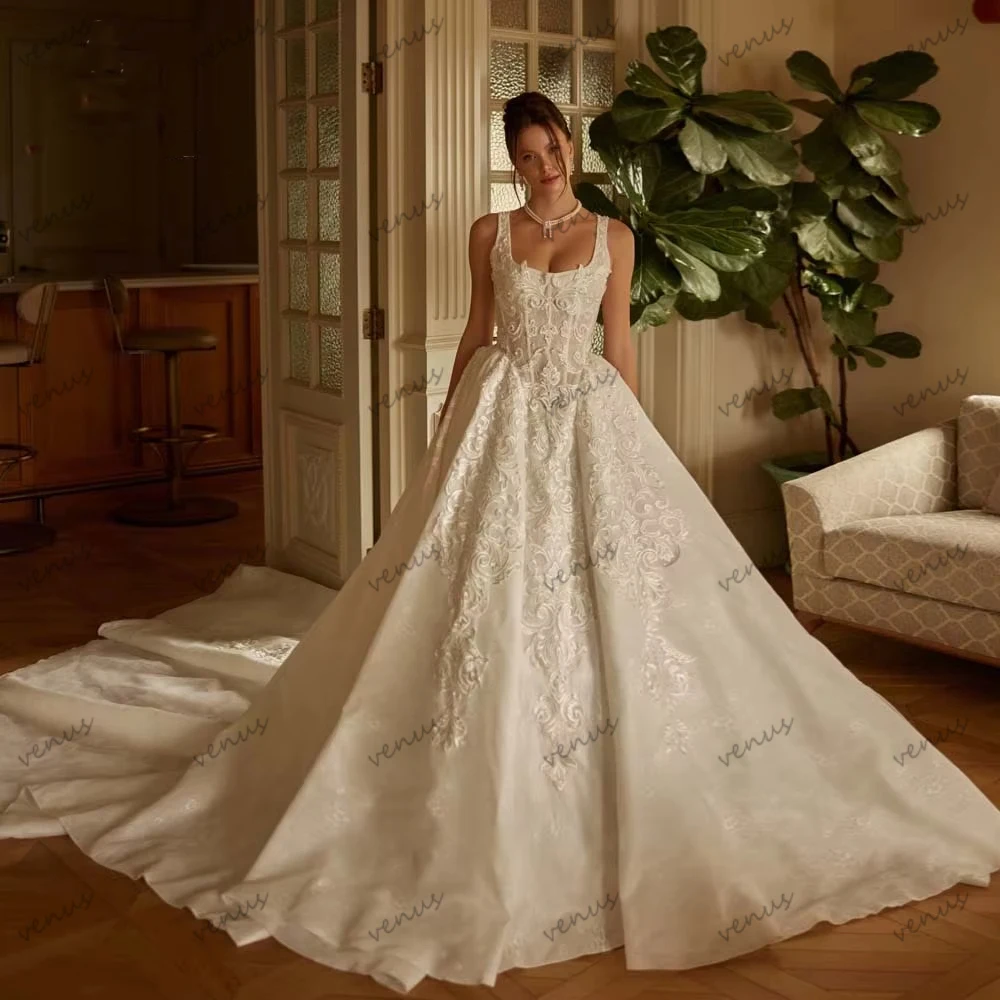 

Glamorous Wedding Dresses A Line Charming Bridal Gowns Lace Appliques Pretty свадебное платье Vestidos De Novia Customized 2026