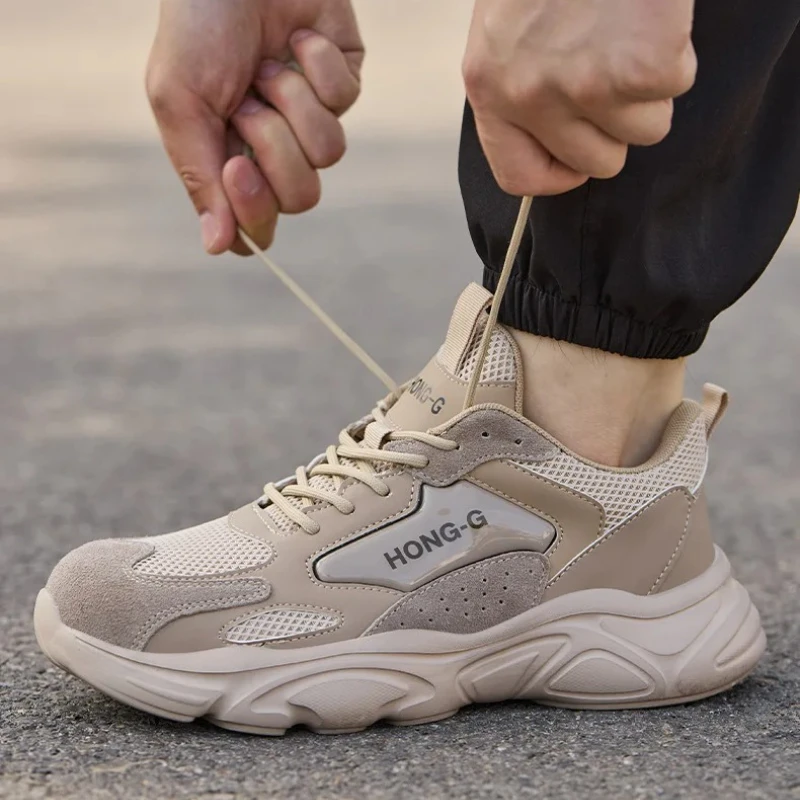

construction site safety shoes steel toe shoes for woman work boots with protection industry lightweight safety sneaker for men