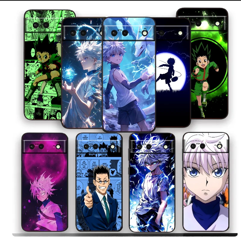 

Hunter X Hunter Cool Anime For Google Pixel 9 8 7A 7 6A 6 5A 5 4 4A XL 5G Black Silicon Shockproof Shell TPU Phone Case
