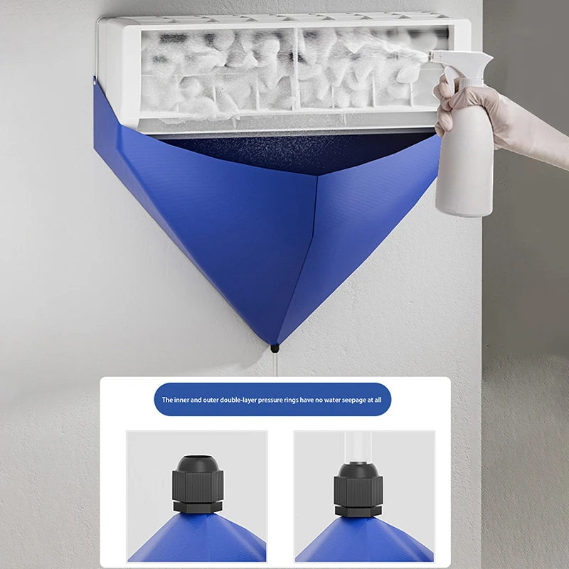 Summer Ac Cleaning Kit Air Conditioner Bag with Drain Pipe Cleaner Waterproof Conditioning Washing Set Aircon Tools