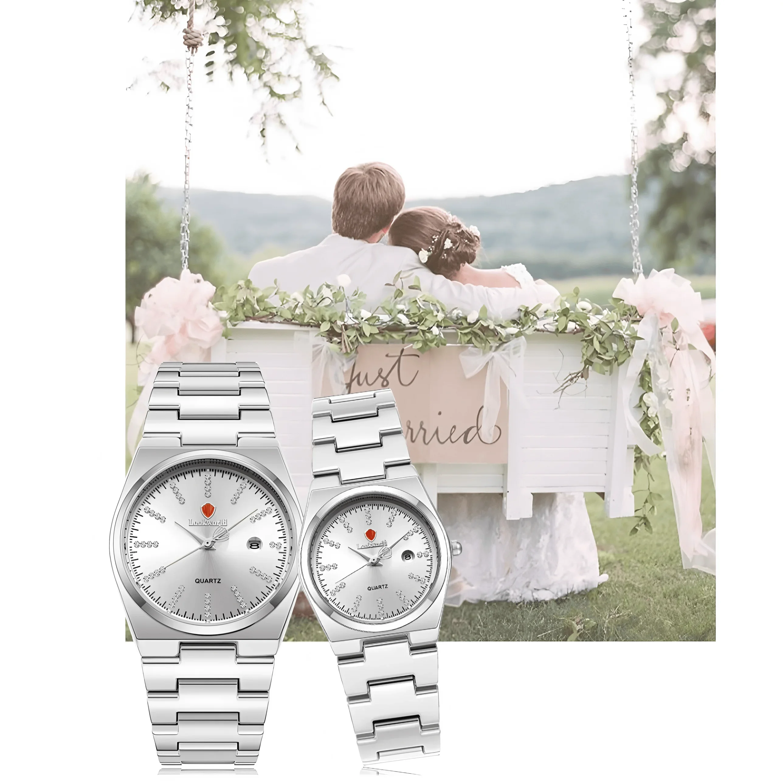 Couple's set quartz watch. Full star design, show your love, Valentine's gift, New Year's gift, symbol of love forever! couple