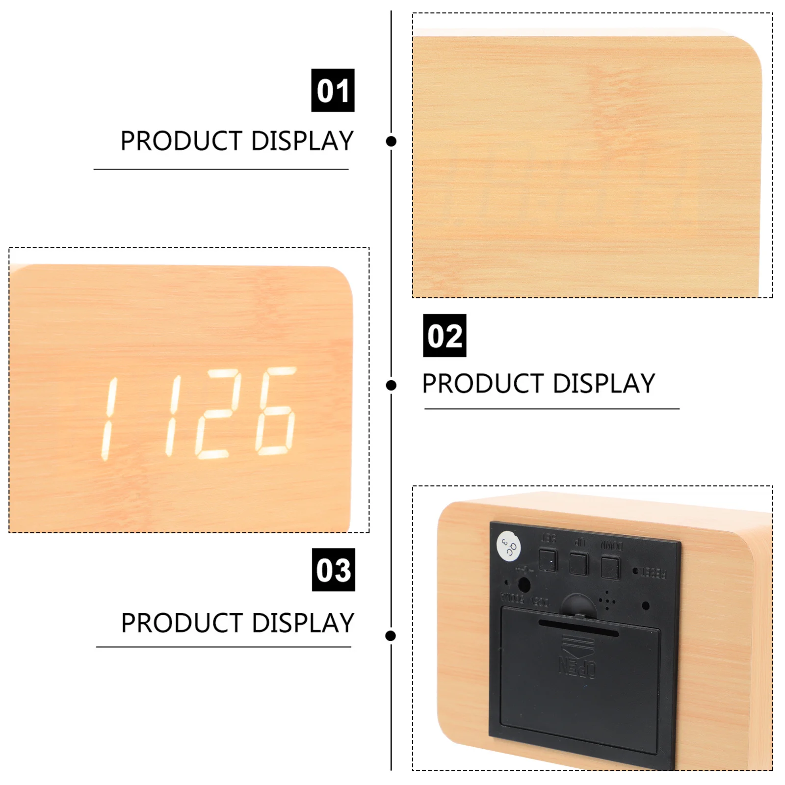 

Alarm Clock Digital Desk LED Alarm Clock Wooden Alarm Clock USB/AAA Alarm Clockdigital alarm clock