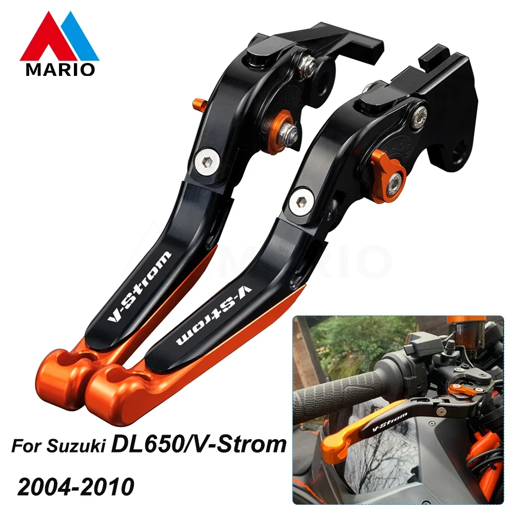 For Suzuki DL650 DL 650 V-Strom V Strom Vstrom 2004 - 2009 2010 Motorcycle Brake Clutch Levers Handle Folding Extendable Lever