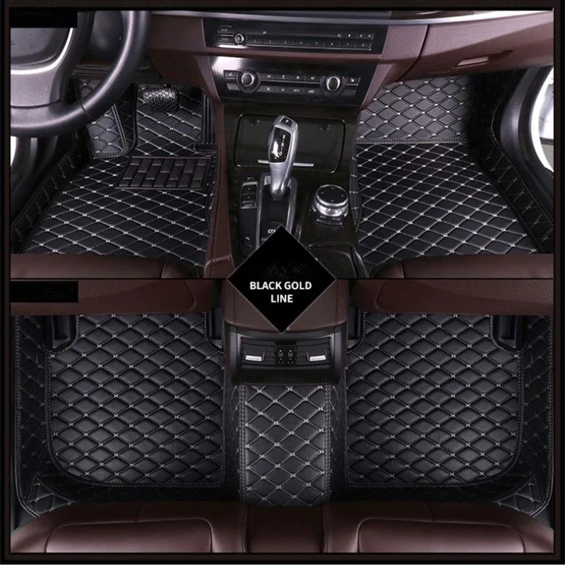 YUCKJU Custom Leather Car Mats For Renault All Models Captur logan Kadjar Trafic Scenic Armrest Megane Accessories Auto Carpet