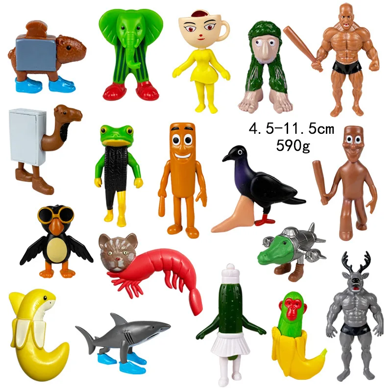 Tung Sahur Figure Tralalero Tralala Shark Bombardino Crocodilo Shimpanzini Bananini Desktop Miniatures Figurines Ornament