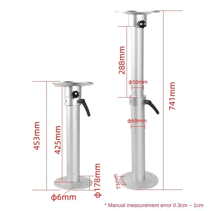 Motorhome Interior Parts Adjustable Aluminum Alloy Caravan Camper Telescopic Rv Table Leg for RV Camper Travel Trailer