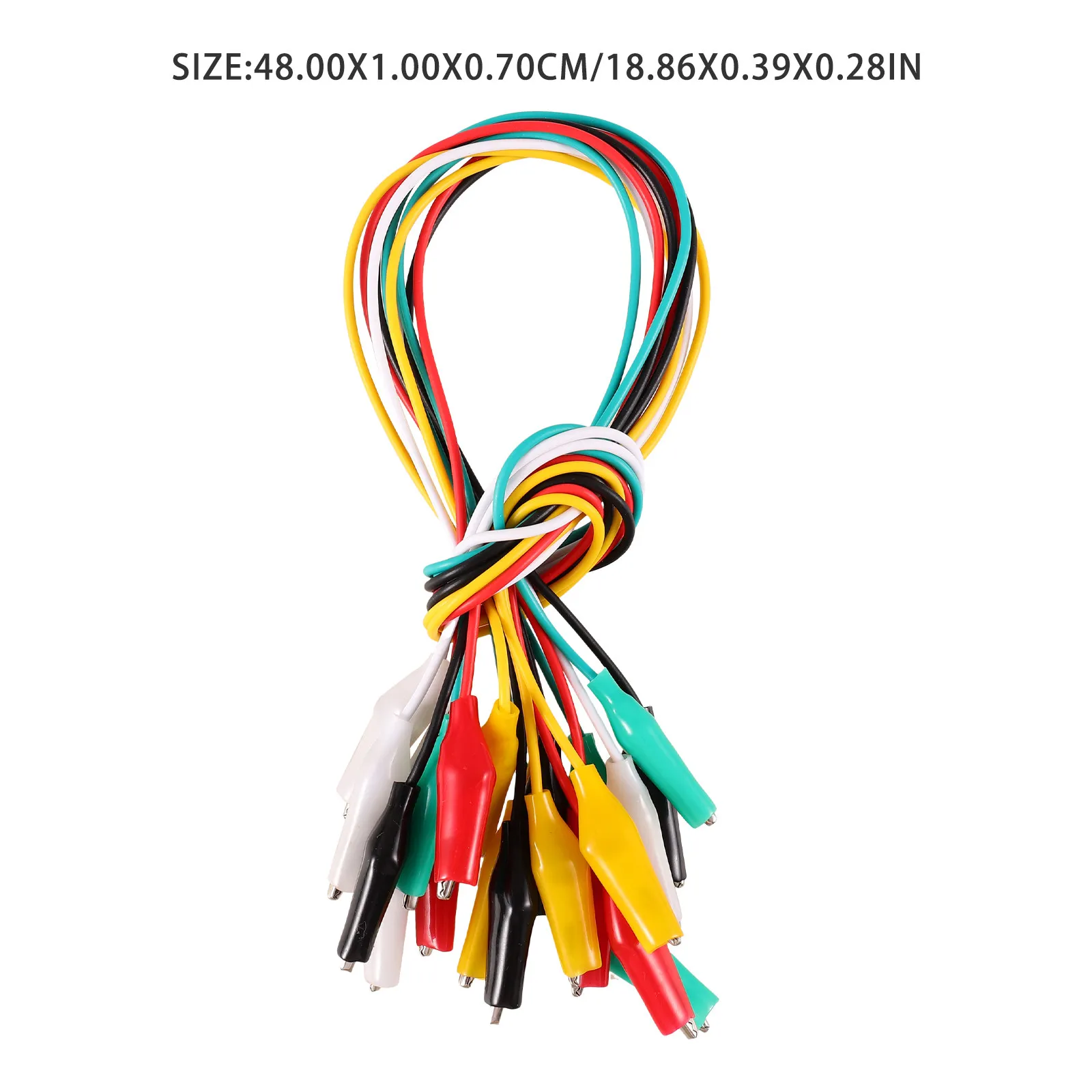 40Pcs Alligator Clip Insulated Test Leads Flexible Cable for Electrical Testing Experiment Breadboarding Troubleshooting