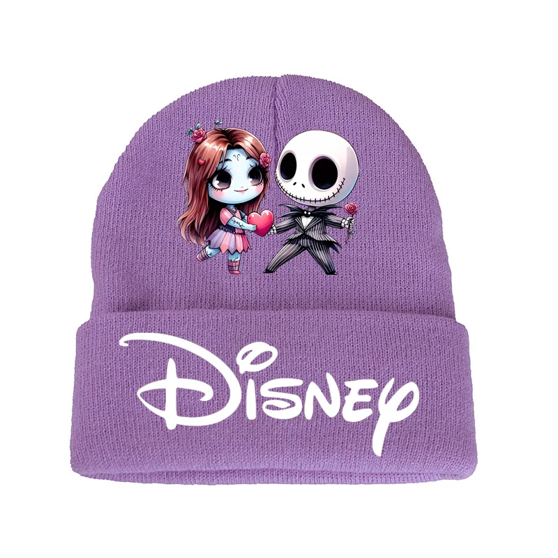 Disney\'s The Nightmare Before Christmas Jack Sally Winter Hats for Children\'s New Beanies Knitted Autumn Beanie Hats Casual Cap