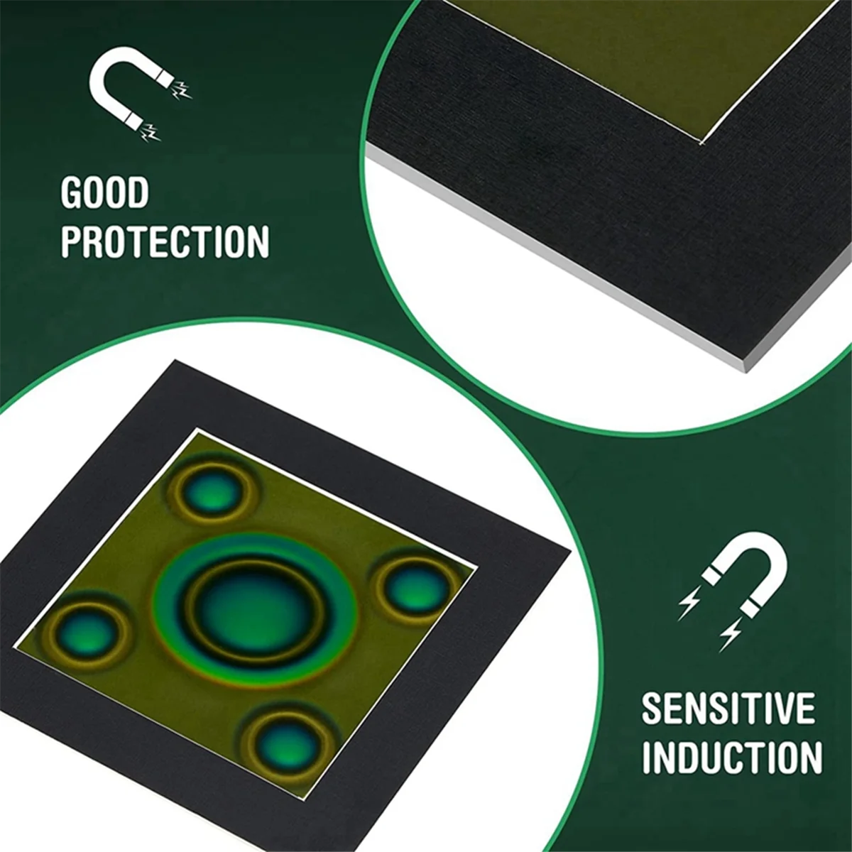 Magnetic Observation Film 4 x 4 Inch Magnetic Film Static Field Magnetic Flux Display Sheet Magnet Pattern Detector DY