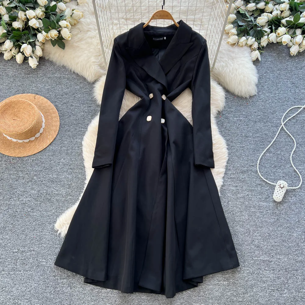 Chic vintage Sexy cranté Double boutonnage fée vacances longue robe femmes Boho robe d'été robes de cérémonie