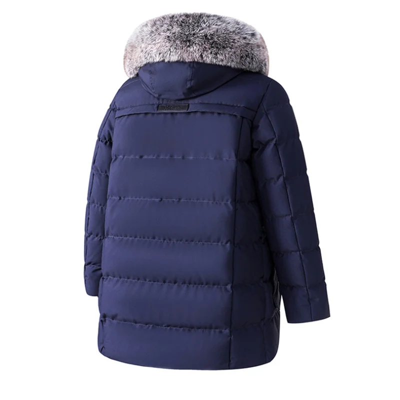 Large size cotton jacket for men, detachable fur collar hooded cotton jacket, loose fit jacket, detachable hat, standing collar