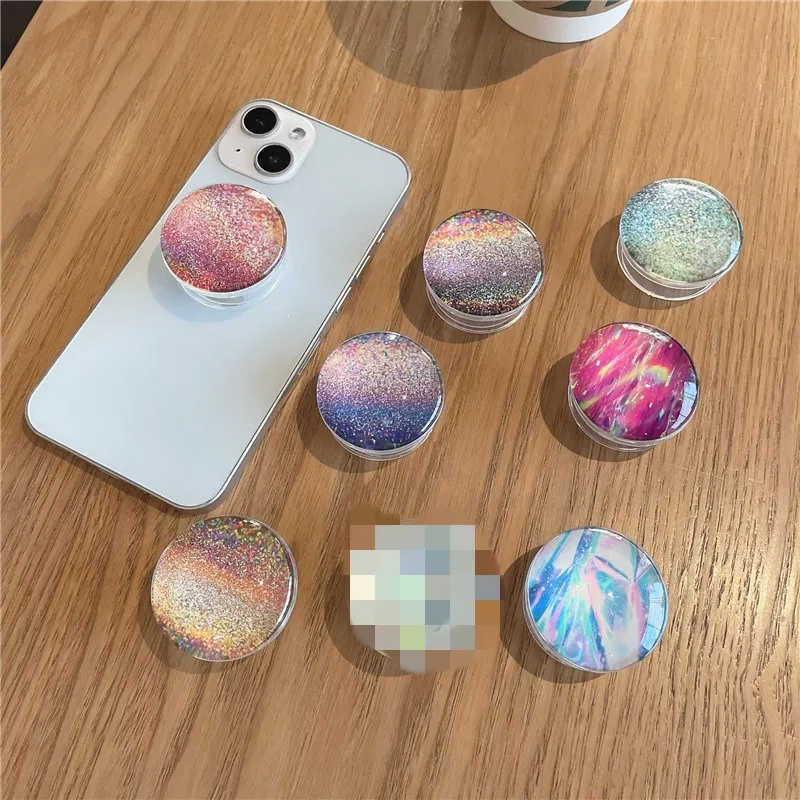 

Держатель-кольцо для телефона Cirlce Glass Quicksand Crystal, подставка-держатель для iPhone 14, держатель для мобильного телефона