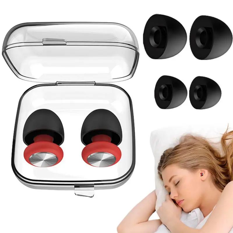 Tampões auriculares de silicone anti-ruído para dormir, tampões ronco, cancelamento de ruído para dormir, redução de ruído, proteger a audição, viajar