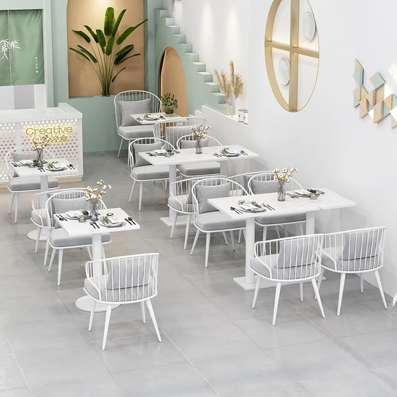 

Internet celebrity milk tea shop table and chair combination restaurant dessert shop cafe bakery ins wind negotiation one table