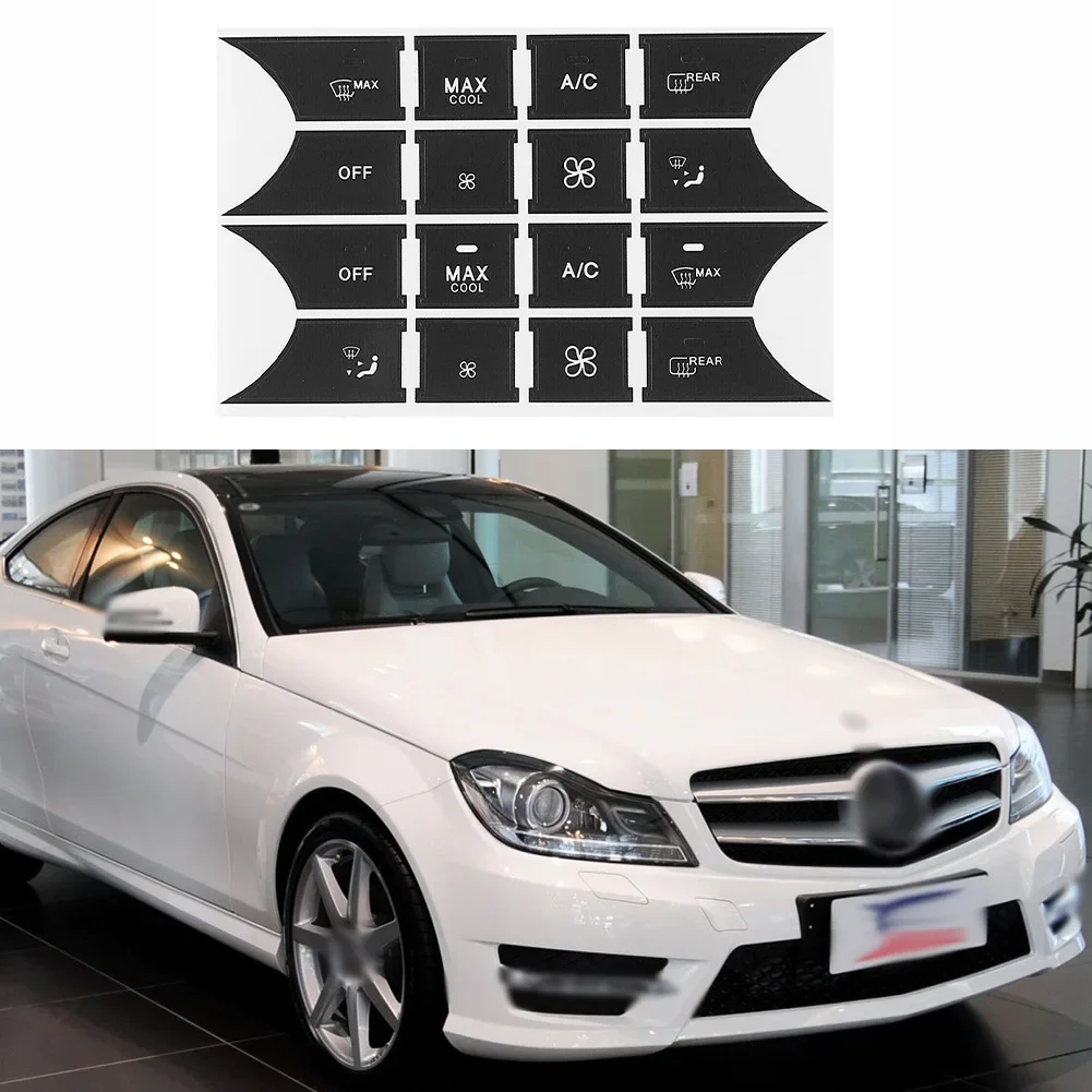 

Parts Stickers Repair For Mercedes-Benz C350 For Mercedes-Benz W204 Replacement Vinyl 1 Set Climate Control Button