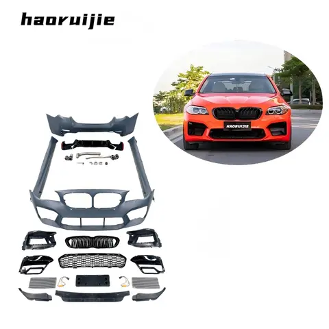 5 시리즈 2011-2018 F10 헤드라이트 변경 없이 F90 M5 스타일 풀 컨버전 바디 키트 (F10 페이스리프트 키트, F10 튜닝 키트)