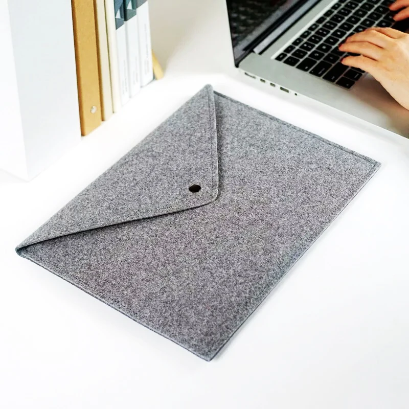 A4 Simple Big Capacity Linen File Folder Document Bag Canvas Felt File Briefcase Portable Organizer Office Paper Holder