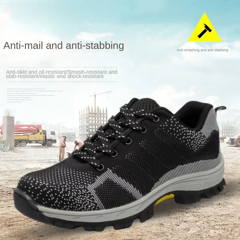 

Anti-smashing Puncture-proof Penetrating Air Mesh Safety Shoes Low-top Work Shoes One Piece Dropshipping