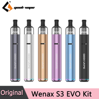 Original GeekVape Wenax S3 EVO Kit 18W Vape 1100mAh Battery with 2ml S Pod Cartridge 0.8ohm E Cigarette Vaporizer Vaper