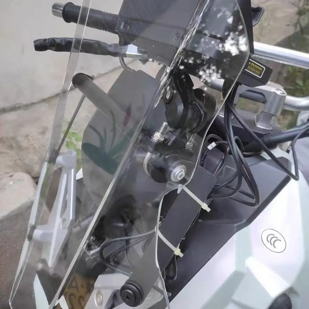 

Navigation Bracket Easy Install Front Windshield Mount Rod Aluminum Alloy Support for HUSKY ADV 300 2023 2026