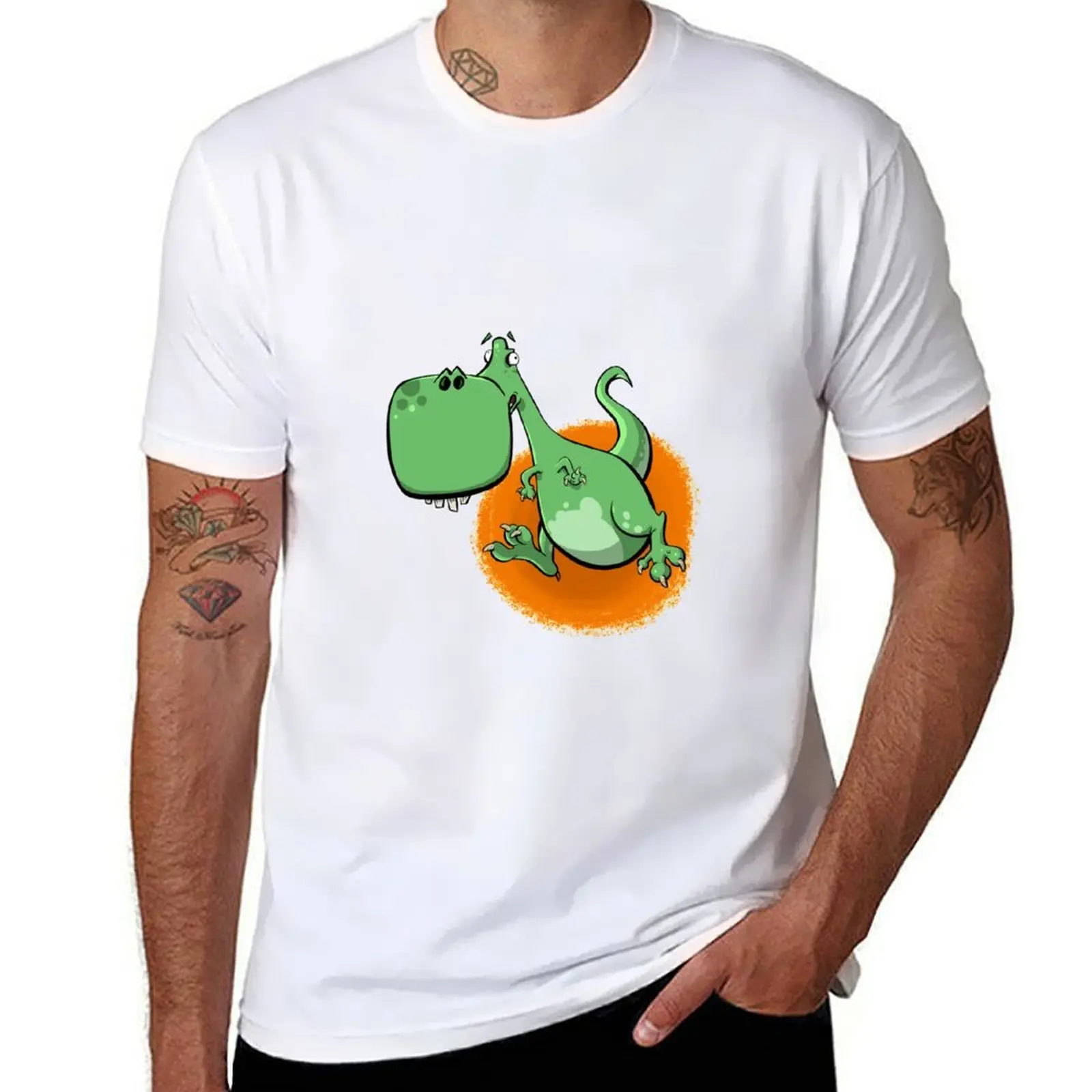 

Happy Dinosaur T-Shirt Casual All Match Tee Shirt for Men