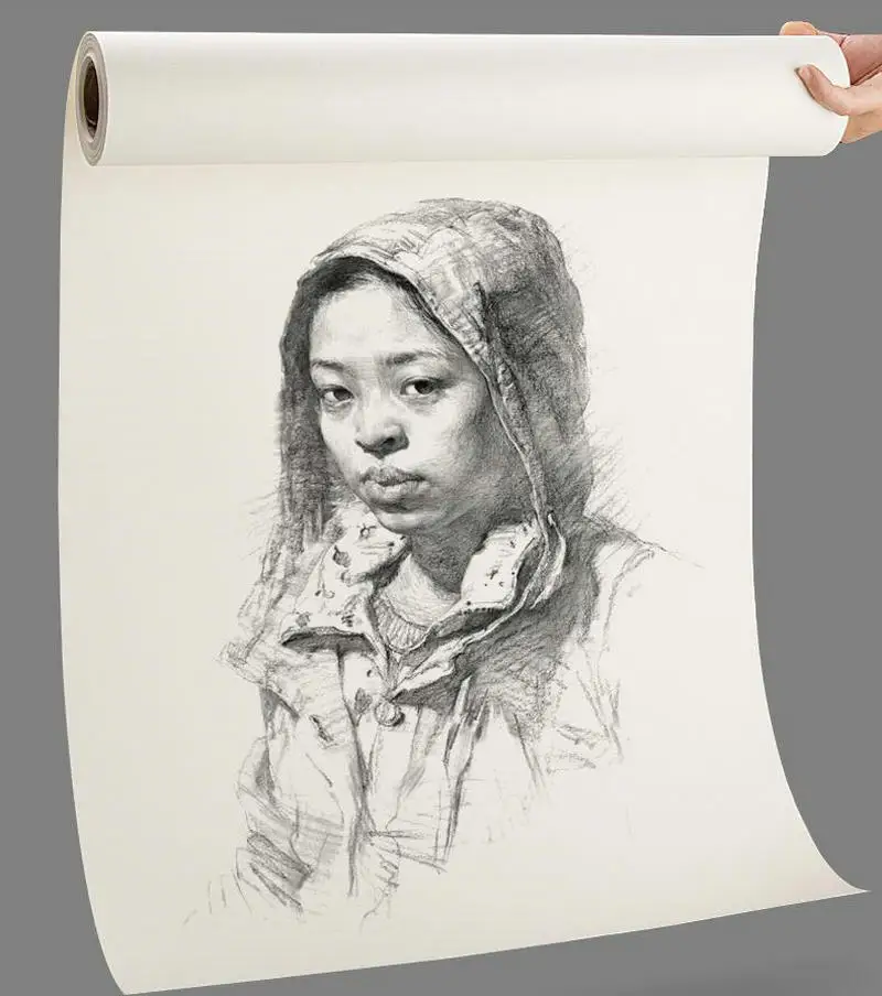 160g White Scrolls Paper 75cm Wide Long Drawing Paper Roll 45cm Sketch Paper Scrolls Large Rolling Paper For Drawing