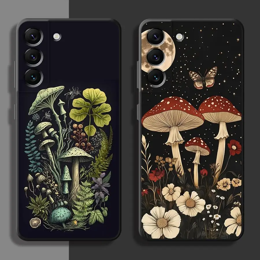 Vintage Mushroom Case for Samsung Galaxy A57 A55 A24 A26 A37 A22 A73 A51 A53 A32 A23 A25 Phone Cover A72 A35 A52 A36 A71