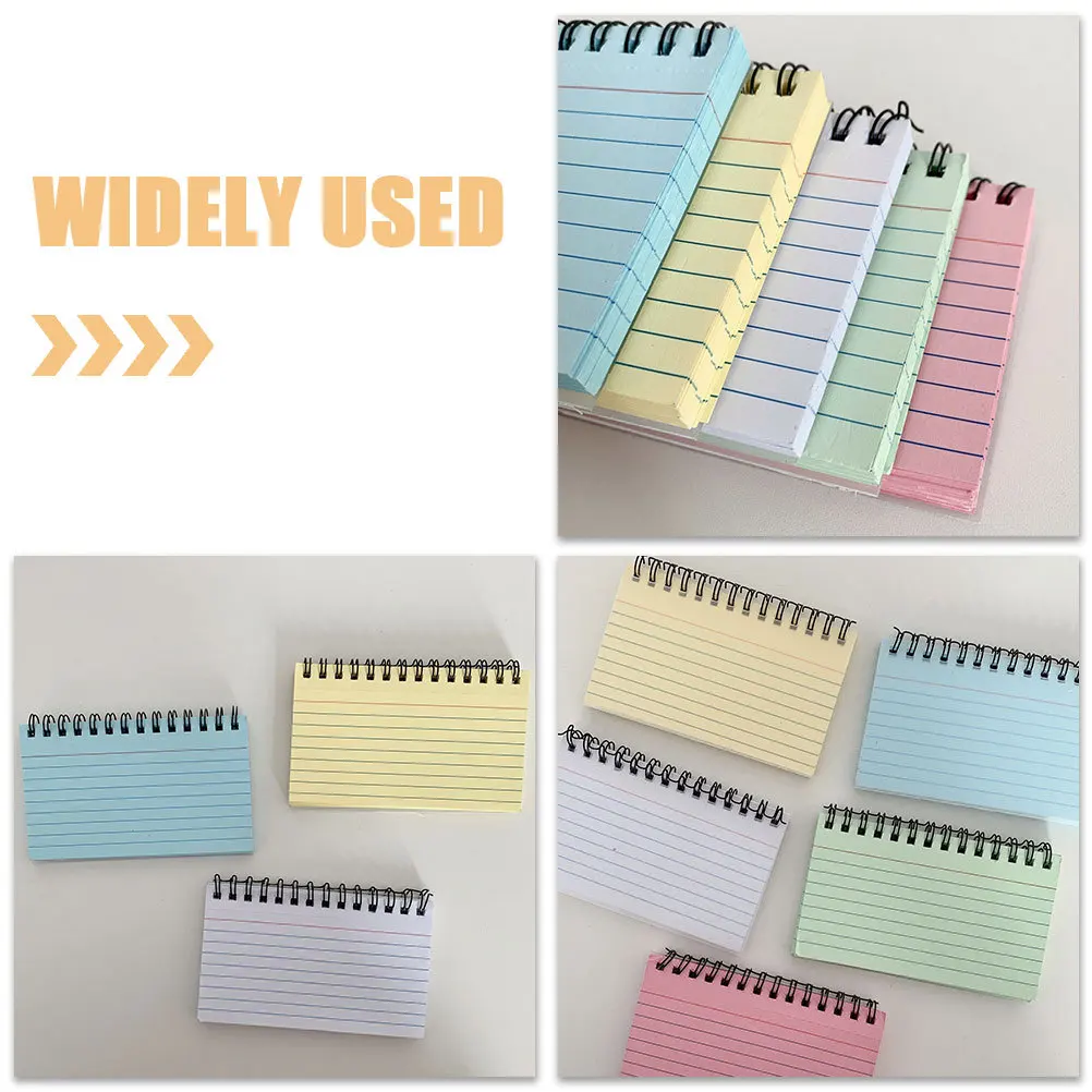 6Pcs Mini Spiral Notepads Colorful Writing Pads for Lists Reminders Convenient Pocket Notebooks for Students Teachers Daily