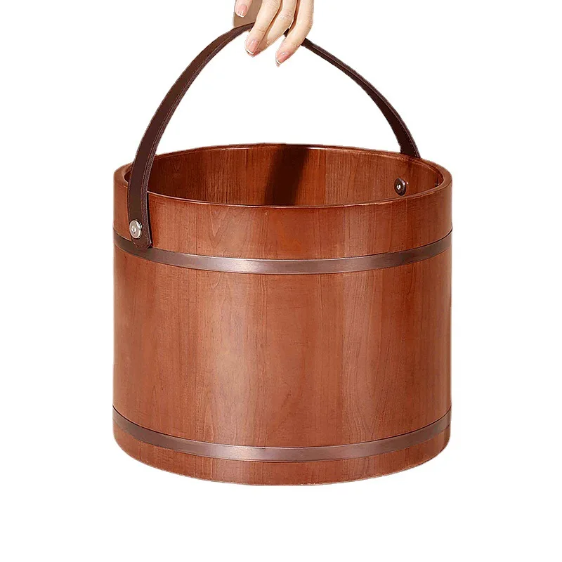 Portable Cedar Wood Solid Insulation Foot Bucket